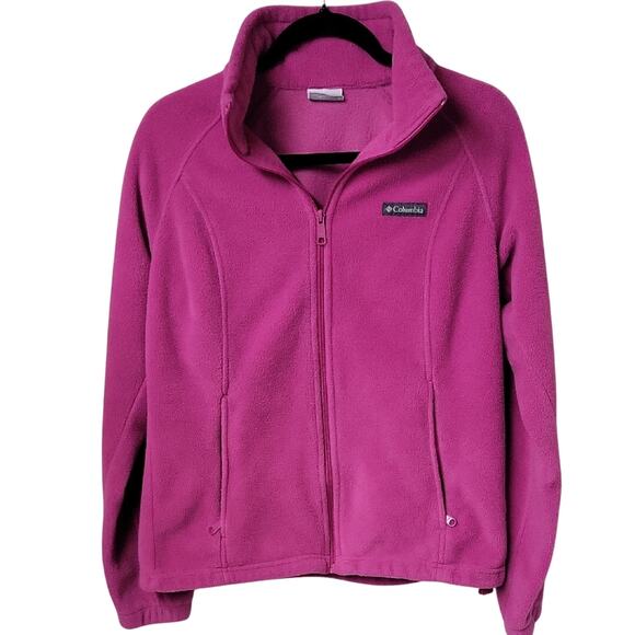 Columbia Benton Springs Full Zip Pink Fleece Jacket Womens Size Medium - Picture 1 of 10